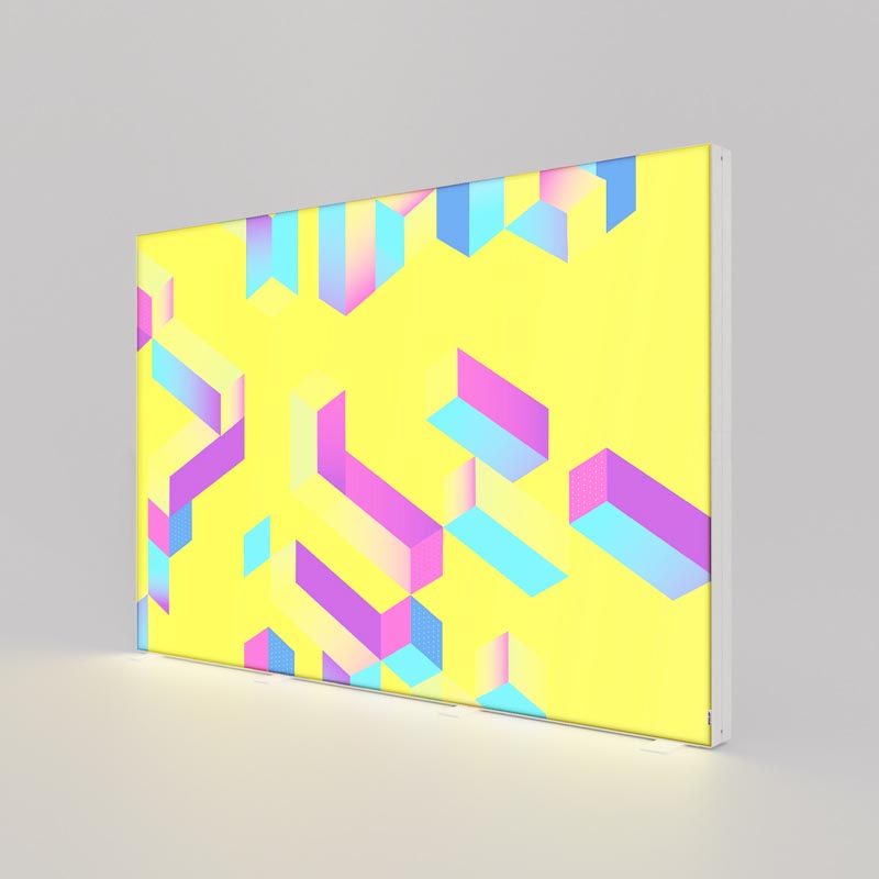 Leuchtkasten mit Rahmenbeleuchtung beidseitig bedruckt, 185 x 200 cm 