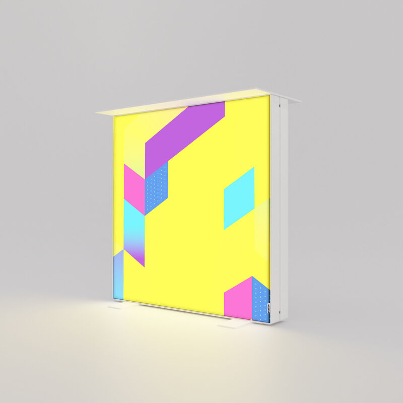 Leuchttheke weiß, Rahmenbeleuchtung, 100 x 100 cm, beidseitig bedruckbar 