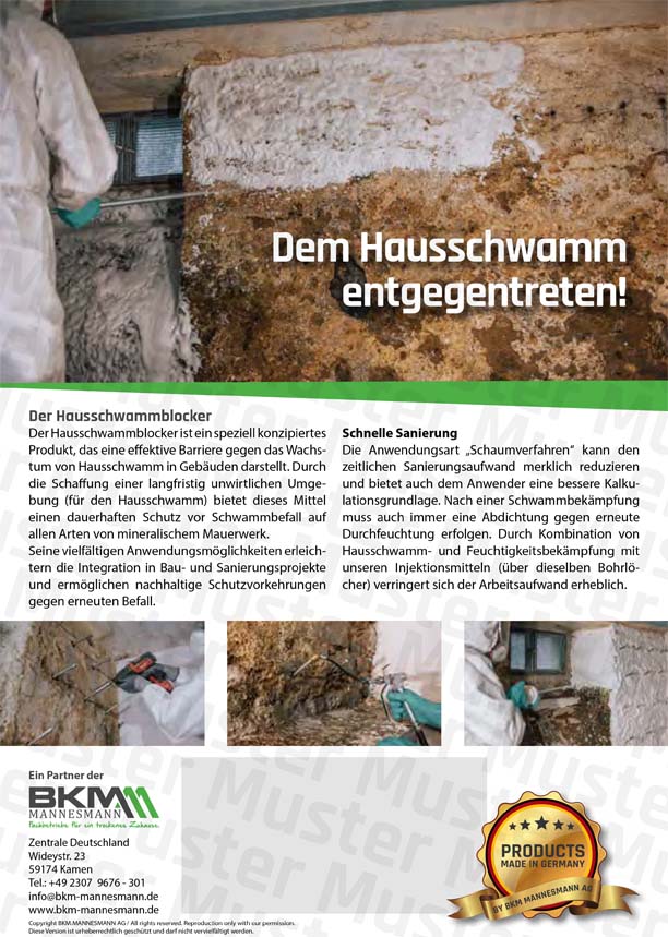 BKM-Systemlösungen: Hausschwammblocker 