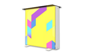 Leuchttheke schwarz, Rahmenbeleuchtung, 100 x 100 cm, beidseitig bedruckbar