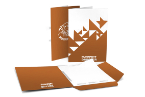 Mappen 2-teilig mit Laschen und Heftschlitz