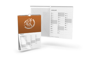 Wandkalender mit Wire-O-Bindung