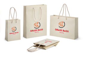 Taschen, Tüten & Beutel Tragetaschen aus Graspapier