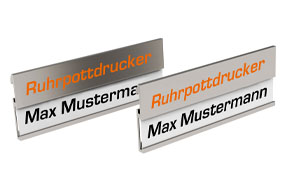 Namensschilder Metall