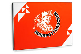 Spannrahmen für Wandmontage, System inkl. Druck