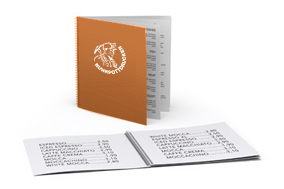 Speise- und Getränkekarten Speisekarten mit Wire-O-Bindung