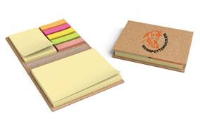 Haftnotizen Haftnotizen mit Korkumschlag