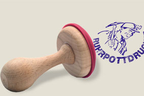 Holzstempel mit Wunschtext