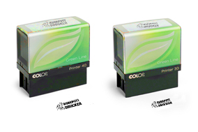 Stempel Green Line inkl. Textplatte und Stempelkissen