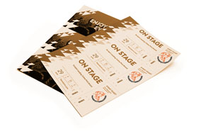 Eintrittskarten DIN lang auf A4 Bogen