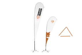 Drop-Flag Indoor beidseitig, System inkl. Druck