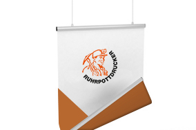 Deko-Banner beidseitig bedruckt, System inkl. Druck