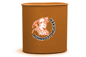 Messetheken gebogen, System inkl. Druck