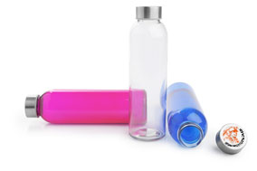 Glasflaschen mit Edelstahlverschluss