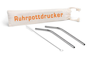 Strohhalm-Sets Edelstahl