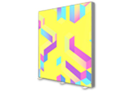 Leuchtboxen mit Rahmenbeleuchtung Leuchtkasten mit Rahmenbeleuchtung beidseitig bedruckt, 200 x 200 cm