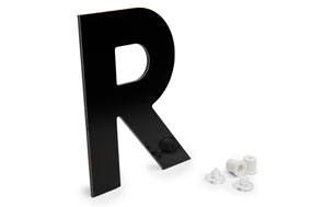 Einzelbuchstaben aus Aluminiumverbund