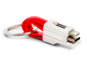 3-in-1-Ladekabel als Schlüsselanhänger