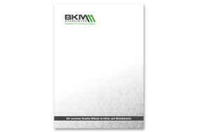 BKM Briefumschlag, haftklebend mit Fenster, Verlauf grau