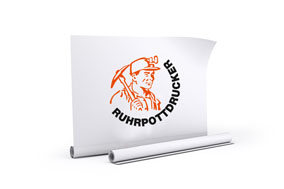 L-Banner Holz mit Magnetleisten, Druck