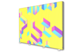 Leuchtkasten mit Rahmenbeleuchtung beidseitig bedruckt, 300 x 225 cm