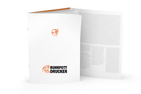 Magazine mit Rückendrahtheftung mit 6-seitigem Umschlag