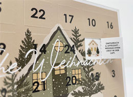Adventskalender-Grußkarte 4-Seiter