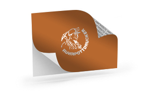 Beidseitig bedruckbare Aufkleber