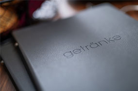 Speise- und Getränkekarten Speisekarten Hardcover-Umschläge mit Prägung