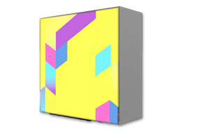 Leuchttheke Würfel, Rahmenbeleuchtung, 100 x 100 cm, beidseitig bedruckbar