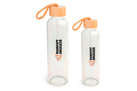 Glasflasche mit Bambusdeckel