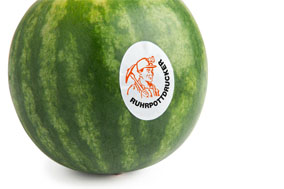 Lebensmitteletiketten auf Rolle